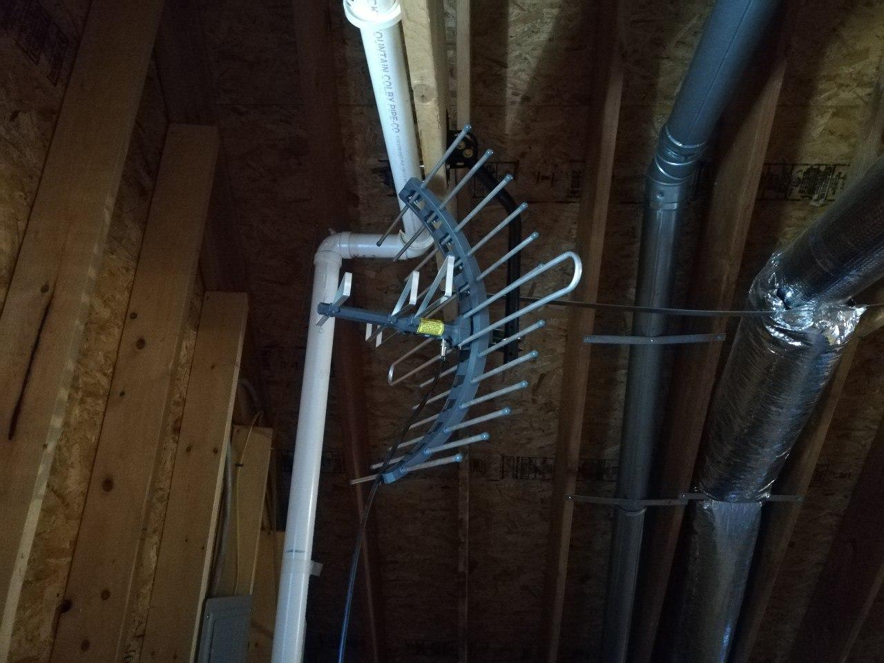 Antenna Mounted in Attic